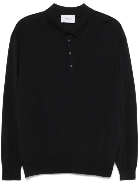 D4.0 fine-knit polo shirt Black 7301606