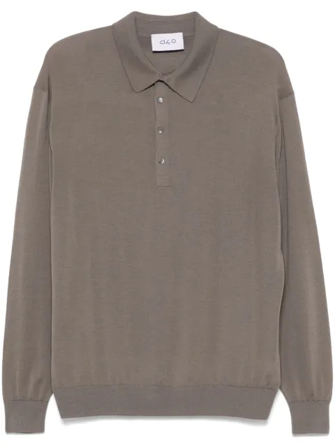 D4.0 fine-knit polo shirt Grey 7301606