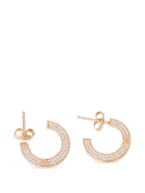 Emporio Armani crystal-embellished hoop earrings Pink EG3590221