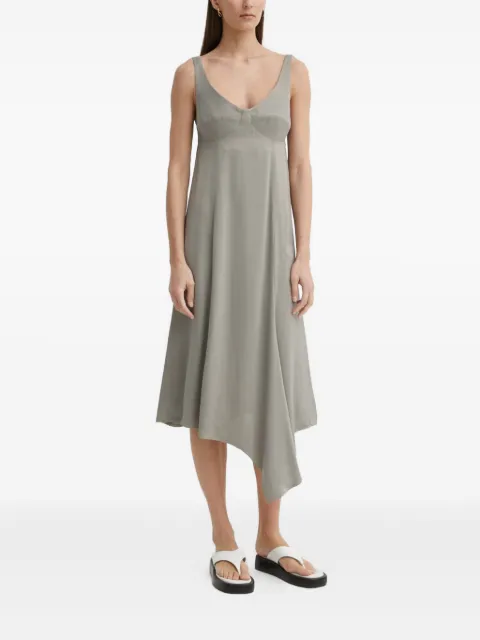 AERON asymmetrical draped dress Green DR498475