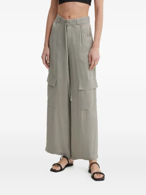 AERON cargo pocket wide-leg trousers Green PA282475