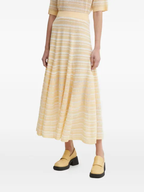AERON striped midi skirt Neutrals SSSK216502
