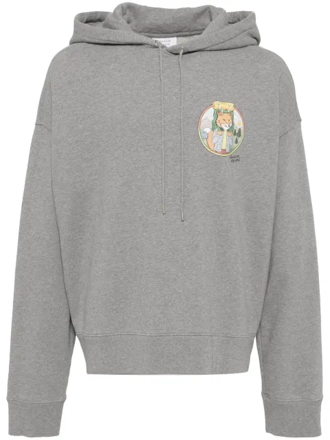 Maison Kitsuné rambling fox oversized hoodie Grey NM00707KM0001H131