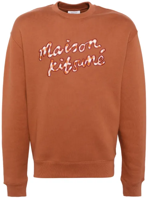 Maison Kitsuné Handwriting Gingham sweatshirt Neutrals NM00307KM0307P285