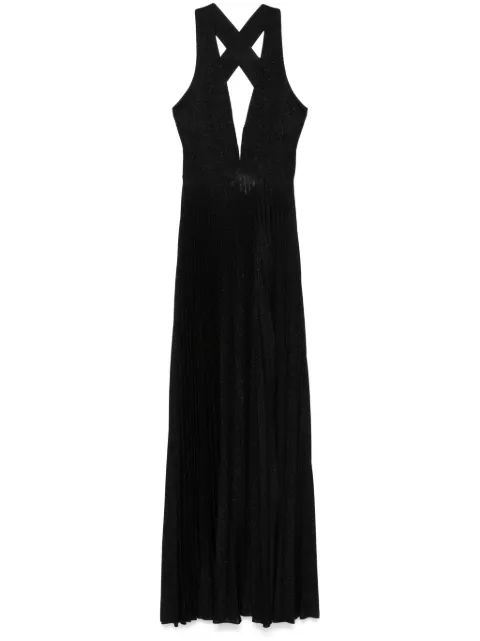 NISSA lurex gown Black RS15668