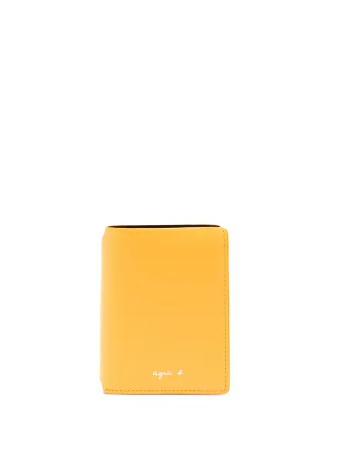 agnès b. leather card case Yellow P409VCX0