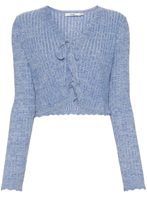 b+ab cropped wool-blend cardigan Blue 4F312AS