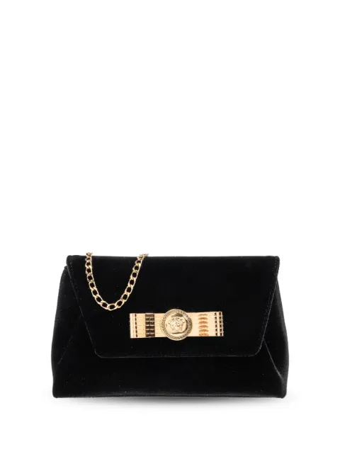 Versace Medusa Head velvet shoulder bag Black 10170251A12341