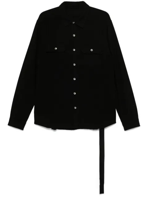 Rick Owens DRKSHDW organic cotton overshirt Black DU02D2296CFL