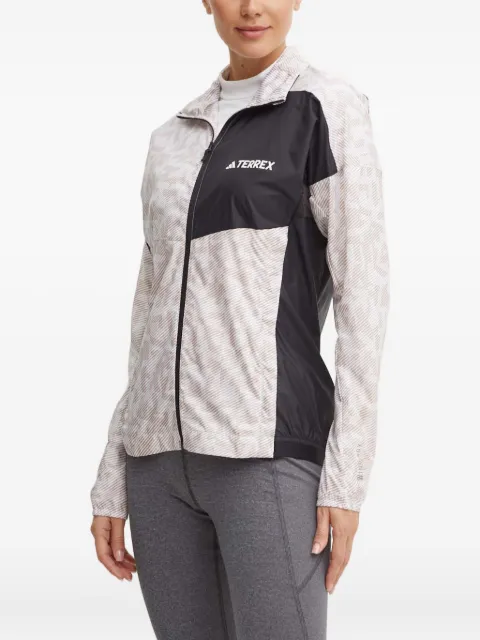 adidas patterned panelled jacket White IW9245