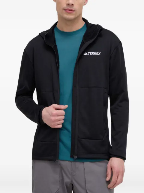 adidas hooded zip-up sweatshirt Black IB1832