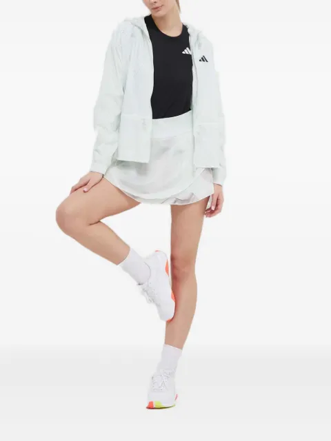 adidas logo-appliqué perforated jacket White IL7366