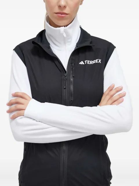 adidas zip-fastening hooded vest Black HZ4413