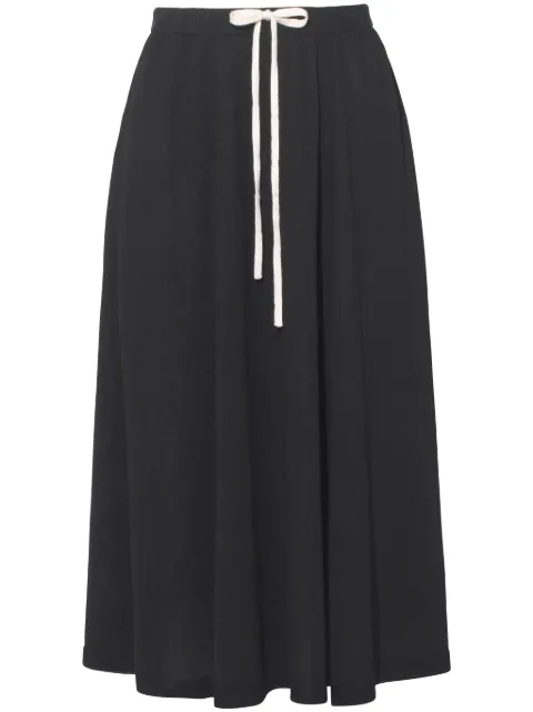 Cashmere In Love Bloom midi skirt Black BLOOMBLACK
