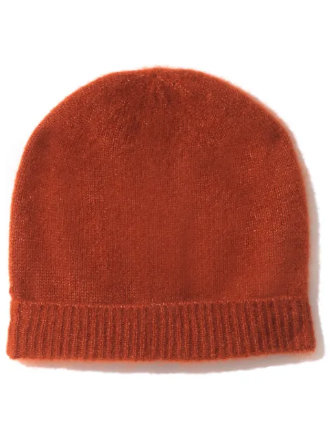 Cashmere In Love turn-up hem cashmere beanie Orange AROSAGARNET