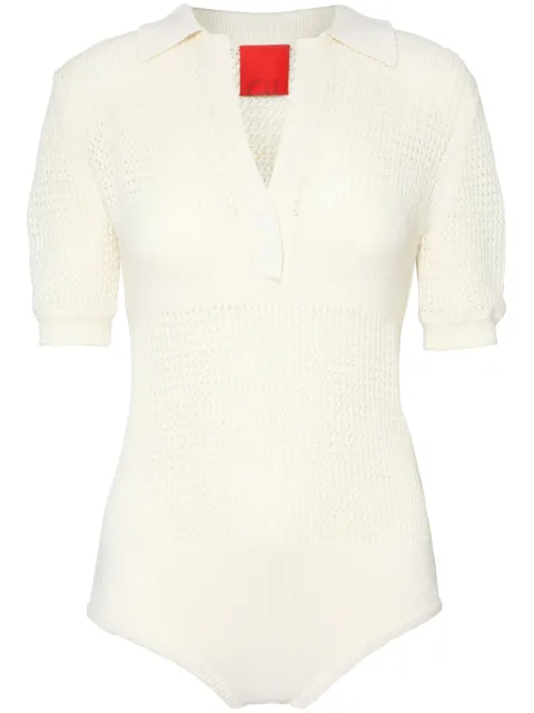 Cashmere In Love Boi crochet bodysuit White BOIVORY