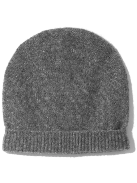 Cashmere In Love turn-up hem cashmere beanie Grey AROSAGREY