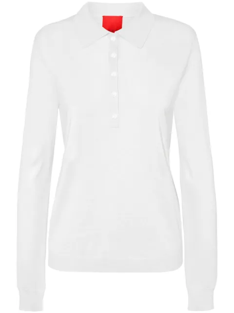Cashmere In Love lightweight cashmere polo shirt White ELLISSNOWWHITE
