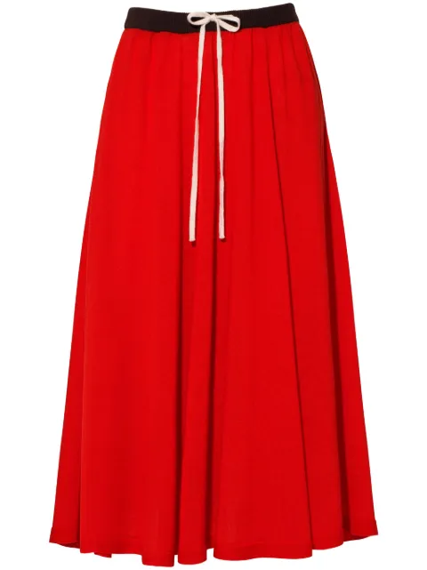 Cashmere In Love Bloom midi skirt Red BLOOMSCARLETRED