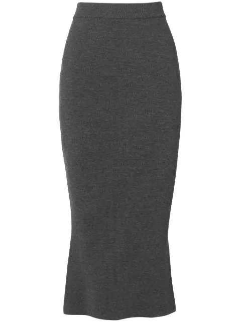 Cashmere In Love knitted mermaid midi skirt Grey ROMANEBONYGREY