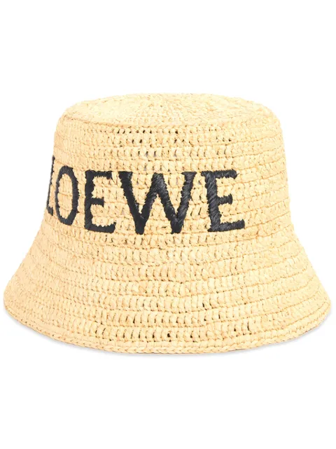 LOEWE woven-design bucket hat Neutrals K820HB1XA4