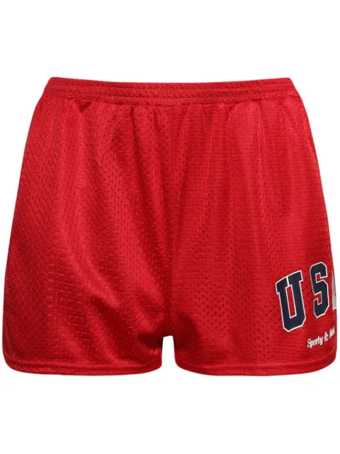 Sporty & Rich USA mesh shorts Red SH028503643RE17