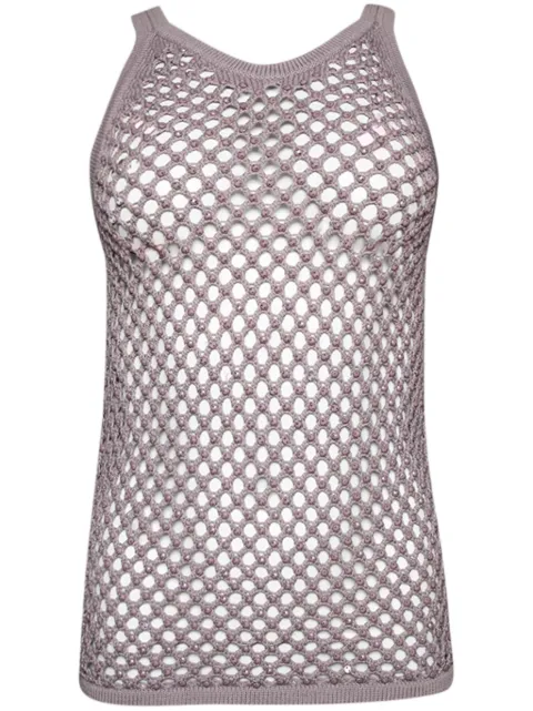 diotima Marina open-knit top Neutrals 24SWT14