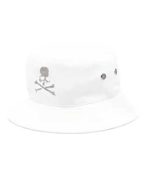 Mastermind World logo print bucket hat White MW22S08HA001601