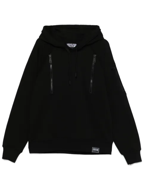 Versace Jeans Couture logo-patch hoodie Black 77GAI307F0002