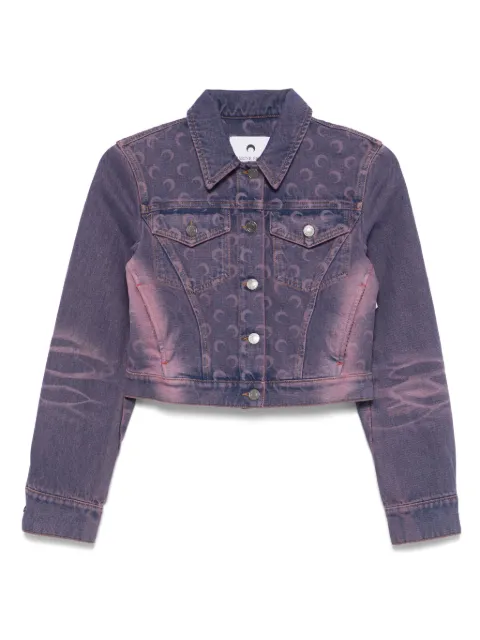 Marine Serre Moon Laser denim jacket Purple WJA041ACDEN0004