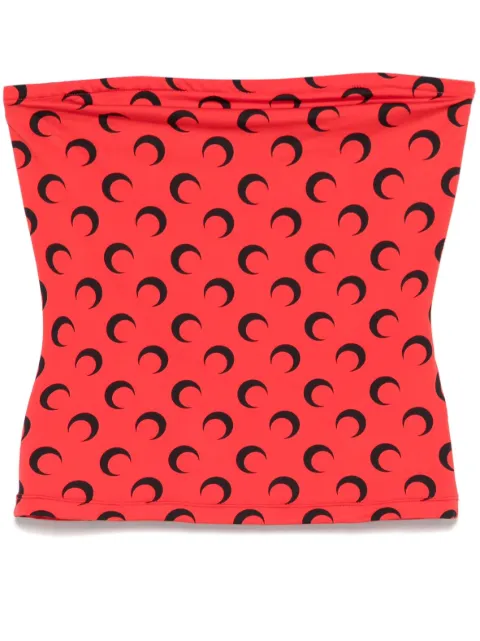 Marine Serre Moonogram-pattern top Red WTS011ACJER0001