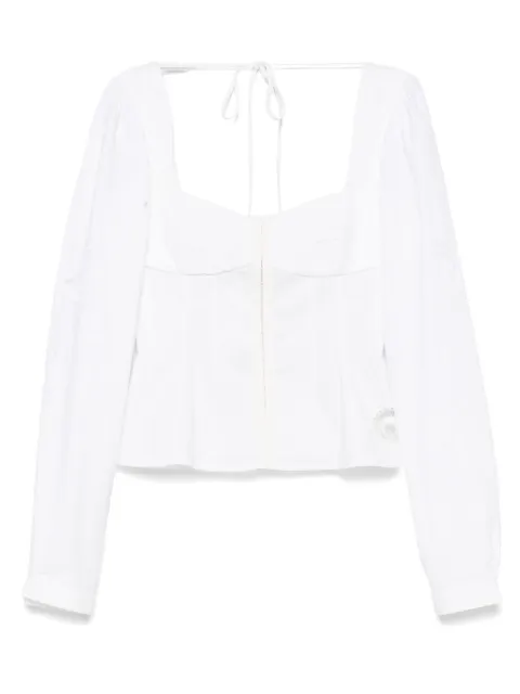 Marine Serre cotton blouse White WSI028AUWOV0007
