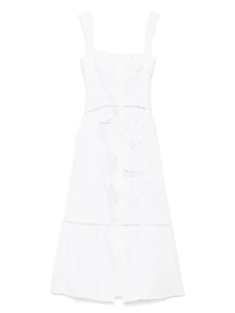 Marine Serre Regenerated midi dress White WDR278BUWOV0007