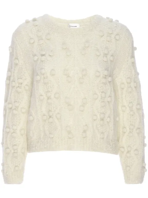 FRAME Popcorn jumper White WF24KSW002