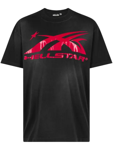 HELLSTAR Sport Logo Gel "Red" T-shirt Black HS01SCC001
