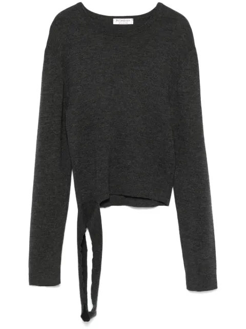 Saint Laurent Pre-Owned 1990s cut out-detail sweater Grey SAI350HQ