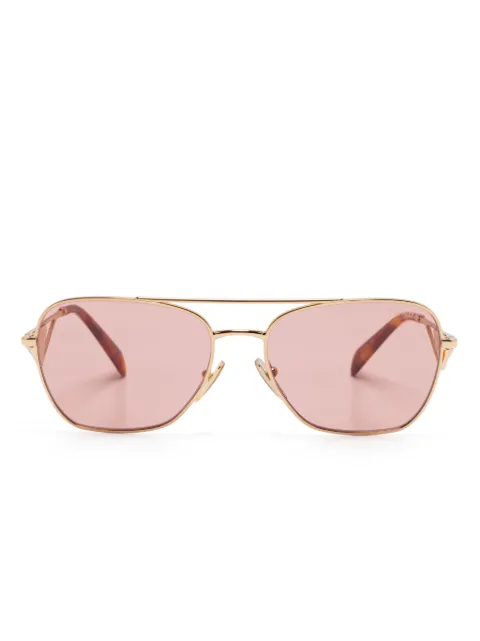 Prada Eyewear triangle-logo sunglasses Gold SPRA50
