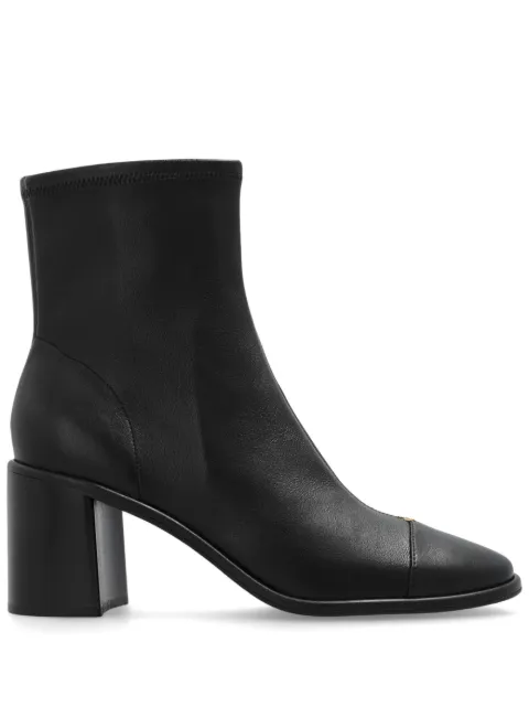 Tory Burch cap-toe heel ankle boots 70mm Black 159425