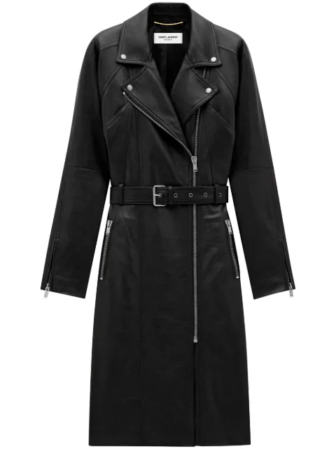 Saint Laurent leather coat Black 798778YCNV2