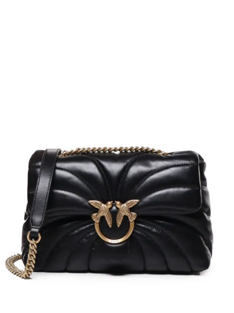 PINKO Love Bag Puff large butterfly quilt crossbody bag Black 100038A1EX