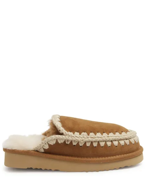 Mou slip-on style slippers Brown FW101125A