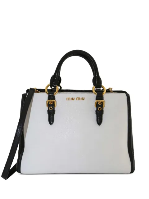 Miu Miu Pre-Owned leather two-way handbag White DPVC8115