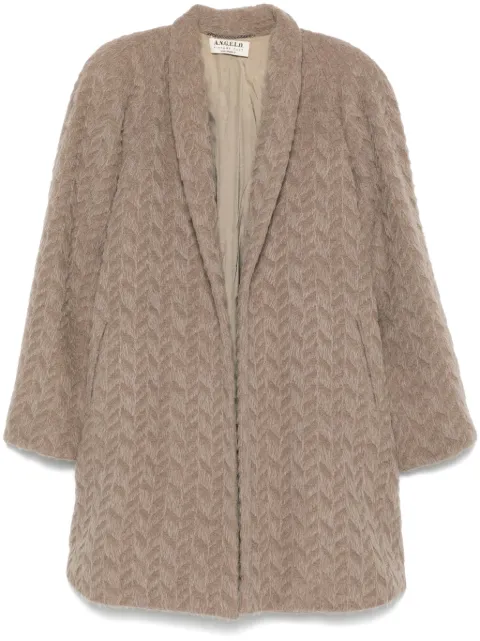 A.N.G.E.L.O. Vintage Cult 1980s brushed-effect coat Brown ANG480HC