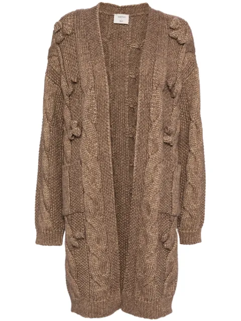 Onefifteen cable cardi-coat Brown OF2461