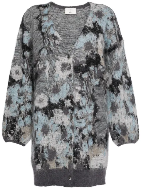 Onefifteen intarsia-knitted cardigan Grey OF2442