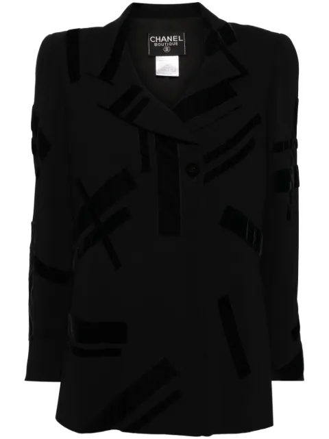 CHANEL Pre-Owned 1998 single-breasted blazer Black 98AP11559V0295494305