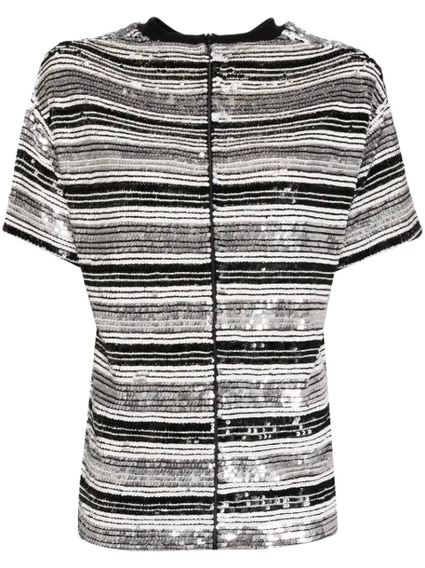 Ashish sequin-embellished T-shirt Metallic T017