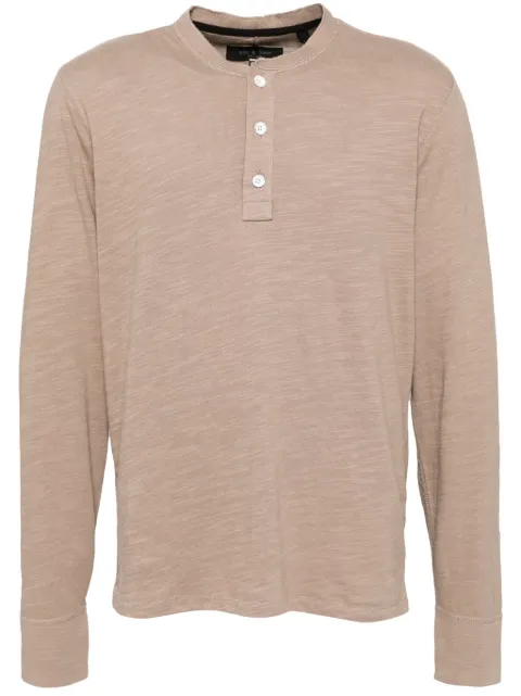 rag & bone Classic Flame Henley polo shirt Neutrals MBC22FT037TL37
