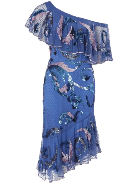 Temperley London Novella midi dress Blue 24SSNVL54629