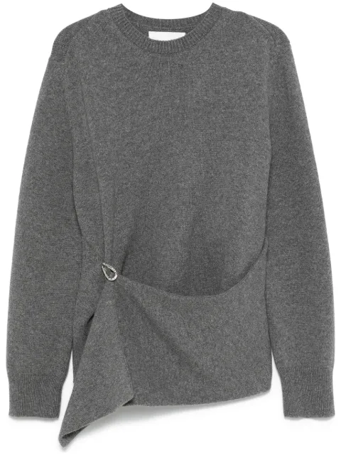 Jil Sander draped panel sweater Grey J01GP0120J14765